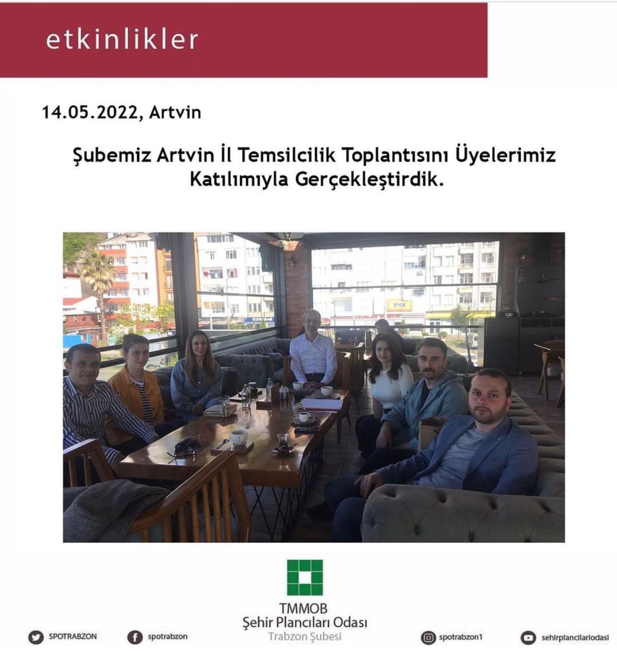 ŞUBEMİZ ARTVİN İL TEMSİLCİLİK TOPLANTISINI 14.05.2022 GERÇEKLEŞTİRDİK.
