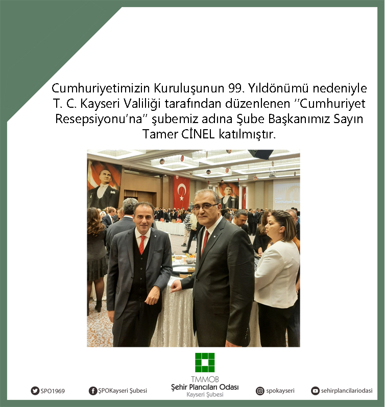 CUMHURİYET BAYRAMI RESEPSİYONU