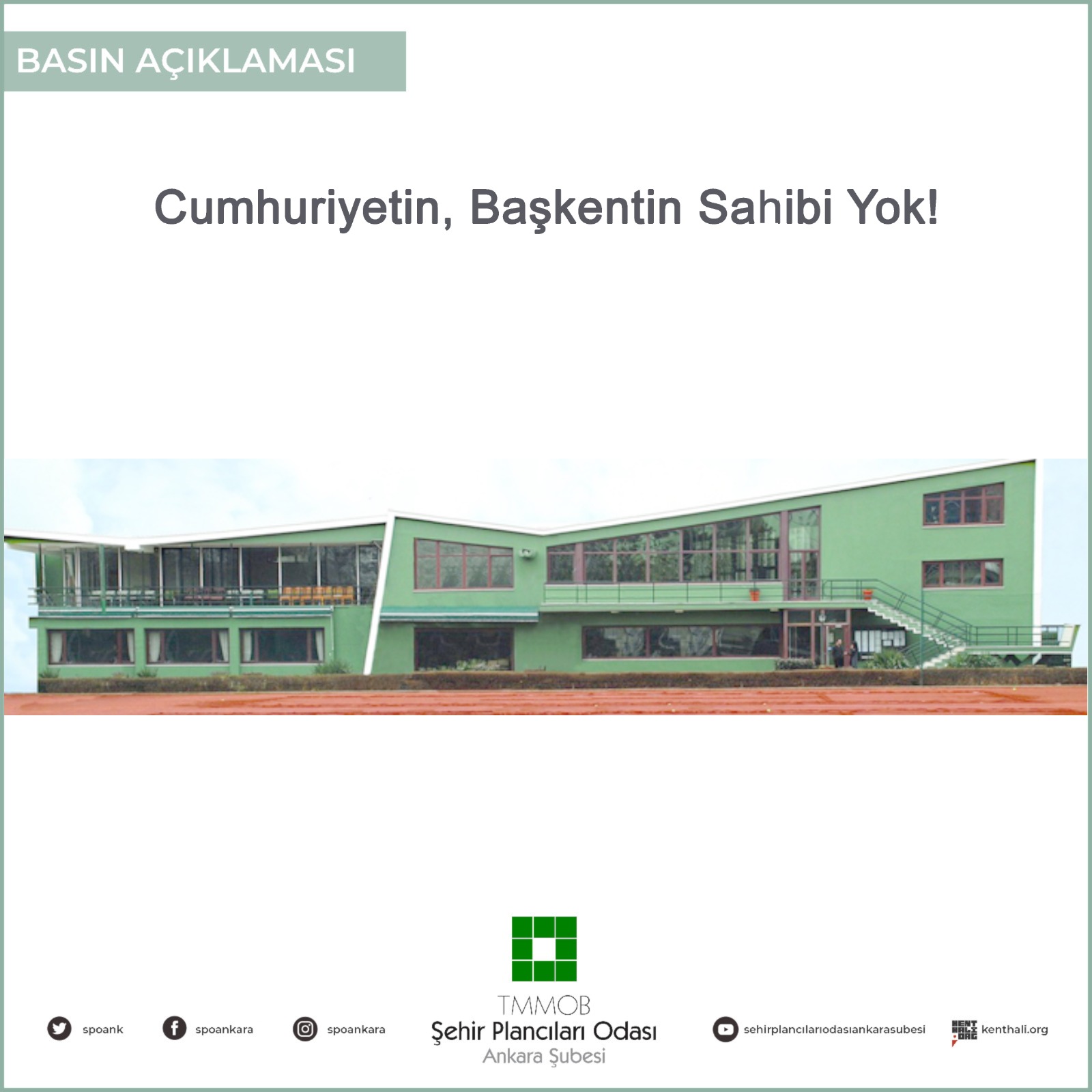 CUMHURİYETİN, BAŞKENTİN SAHİBİ YOK!