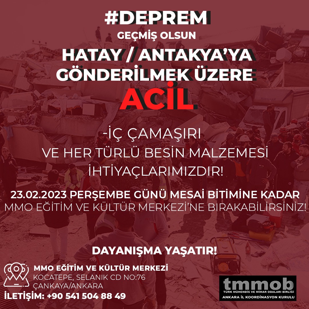 DAYANIŞMA ÇAĞRISI!