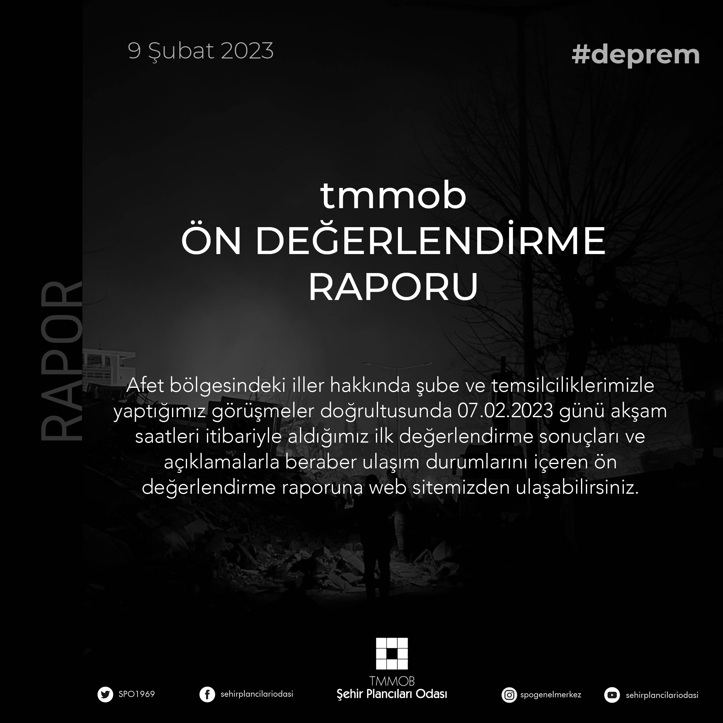 TMMOB ÖN DEĞERLENDİRME RAPORU