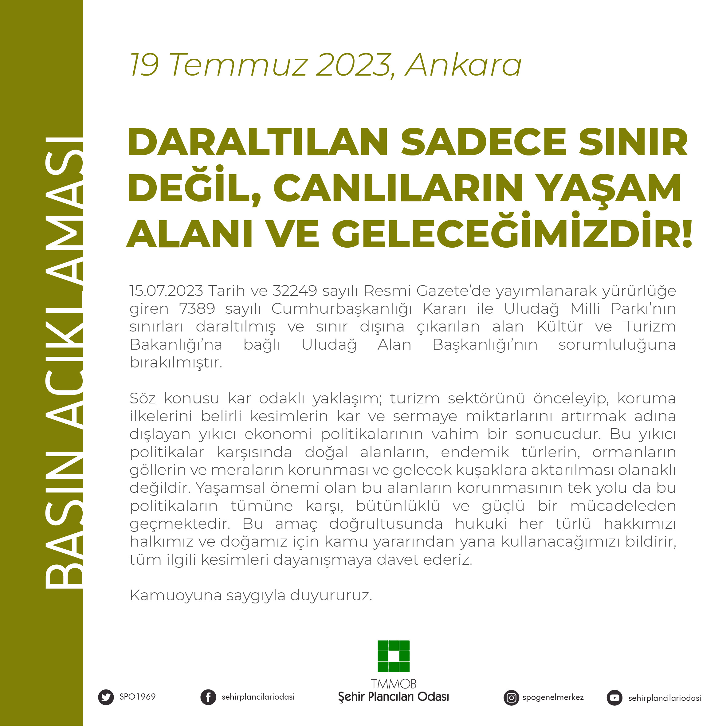 DARALTILAN SADECE SINIR DEĞİL, CANLILARIN YAŞAM ALANI VE GELECEĞİMİZDİR!