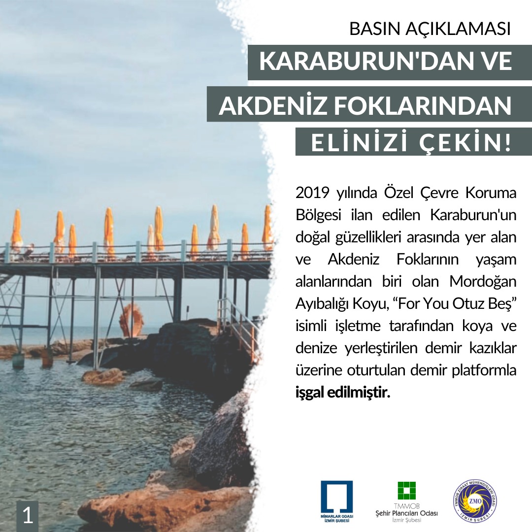 KARABURUN'DAN VE AKDENİZ FOKLARINDAN ELİNİZİ ÇEKİN!