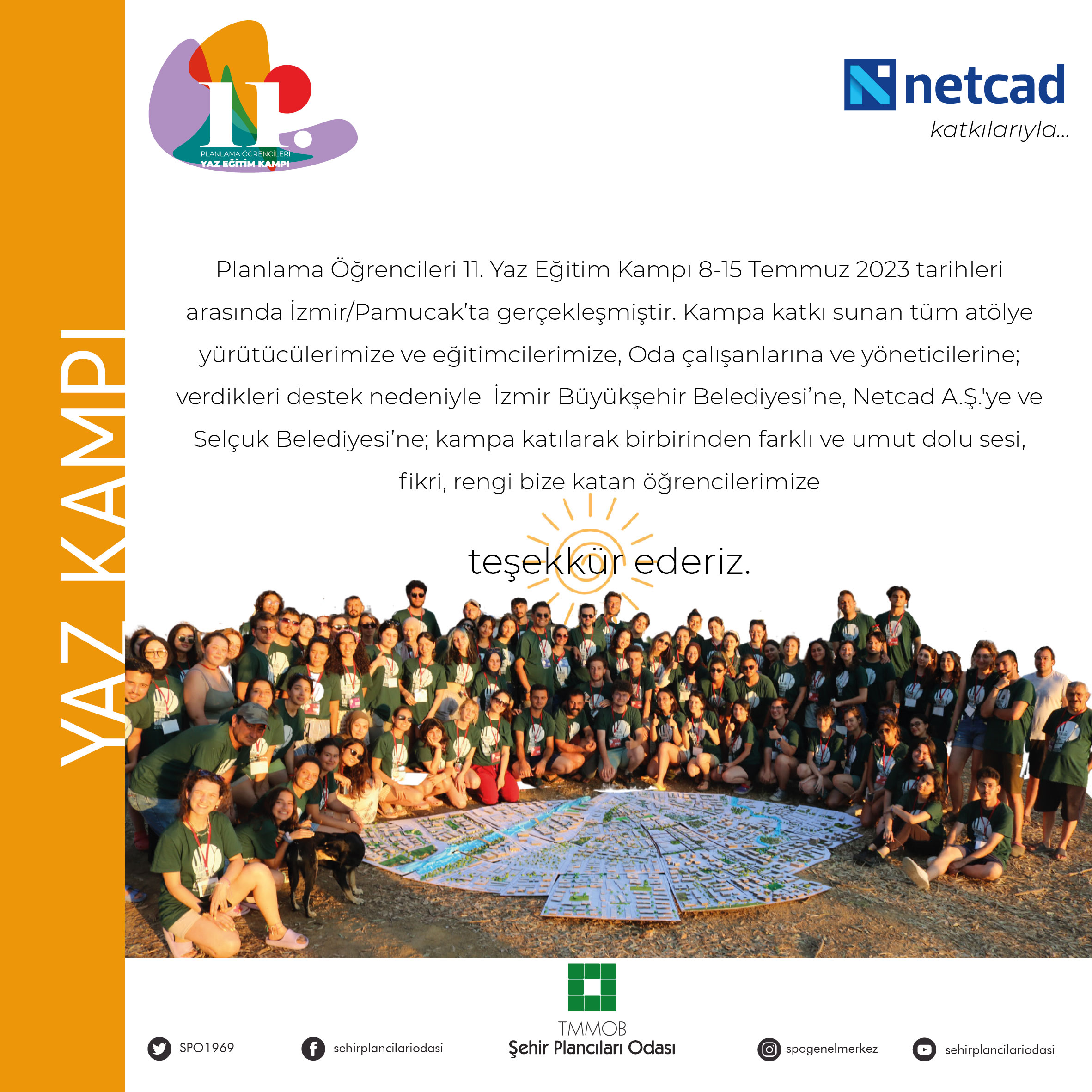 PLANLAMA ÖĞRENCİLERİ 11. YAZ EĞİTİM KAMPI TAMAMLANDI!