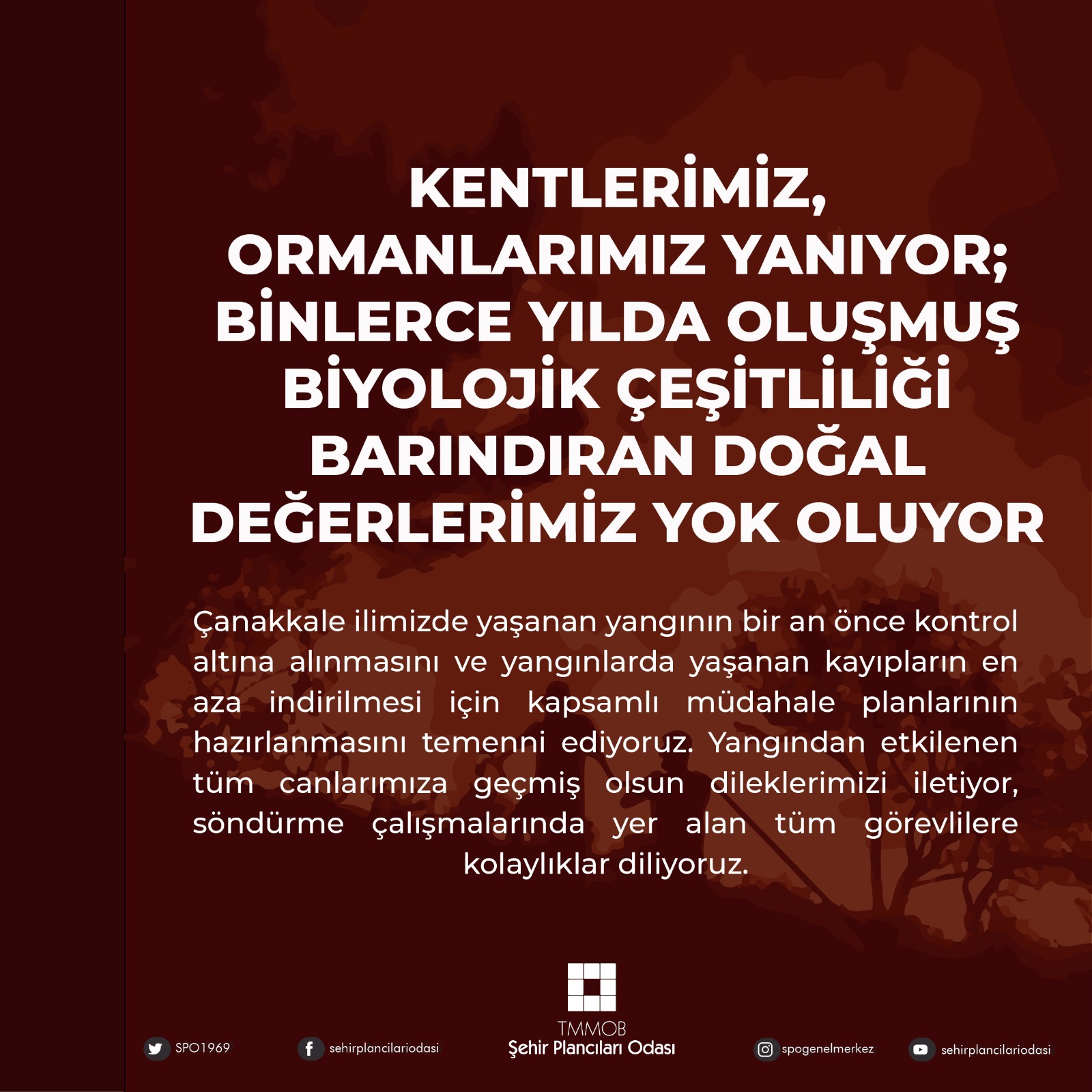 ÇANAKKALE İLİMİZDE YAŞANAN YANGIN