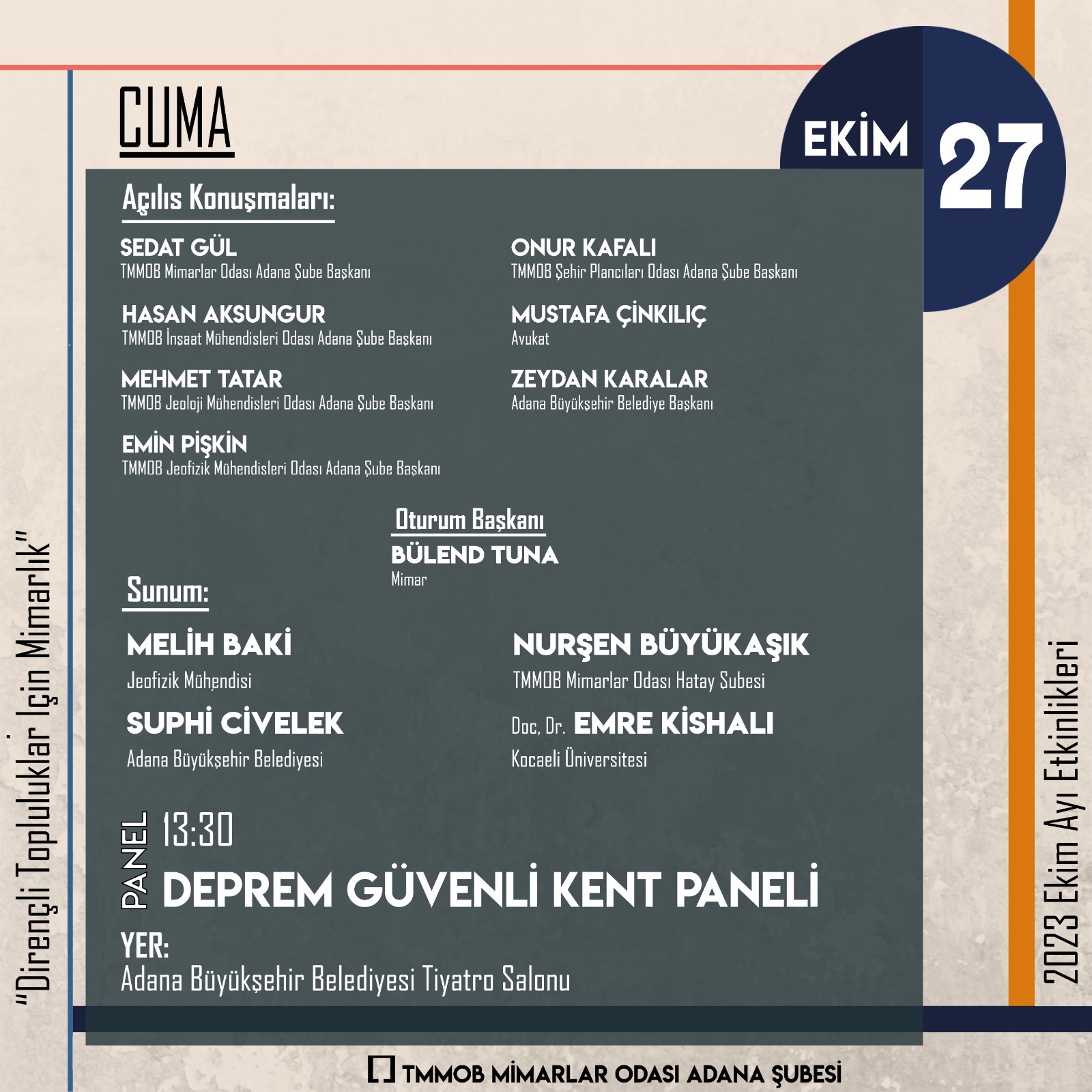 DEPREM GÜVENLİ KENT PANELİ