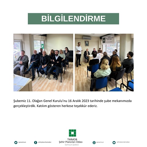 ŞUBEMİZ 11. OLAĞAN GENEL KURULU TAMAMLANDI!
