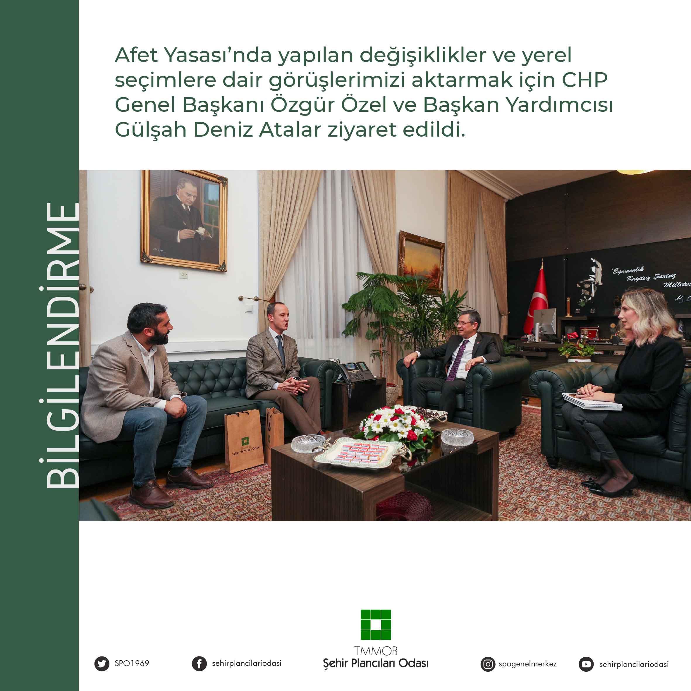 CHP GENEL BAŞKANI ÖZGÜR ÖZEL VE BAŞKAN YARDIMCISI GÜLŞAH DENİZ ATALAR ZİYARET EDİLDİ.