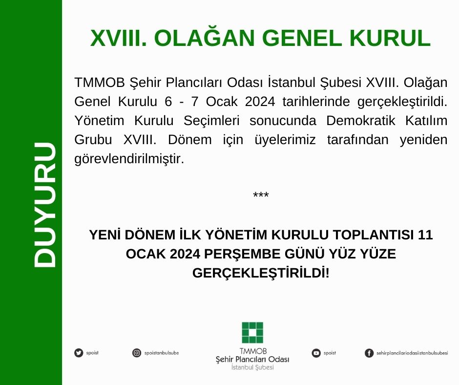 XVIII. DÖNEM GENEL KURUL VE GÖREV DAĞILIMI!