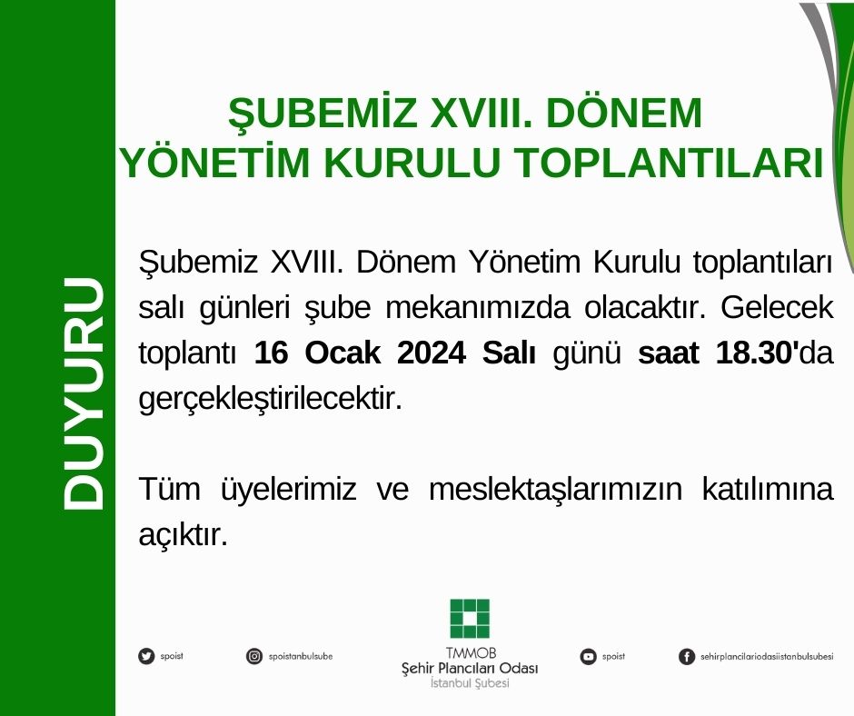 ŞUBEMİZ XVIII. DÖNEM YÖNETİM KURULU TOPLANTILARI