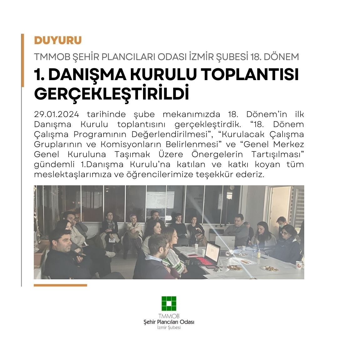 1. DANIŞMA KURULU TOPLANTISI GERÇEKLEŞTİRİLDİ