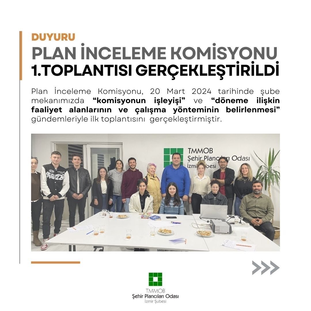 PLAN İNCELEME KOMİSYONU 1.TOPLANTISI GERÇEKLEŞTİRİLDİ