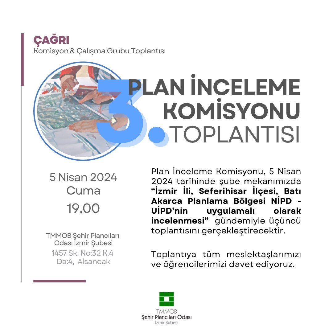 PLAN İNCELEME KOMİSYONU 3. TOPLANTISI