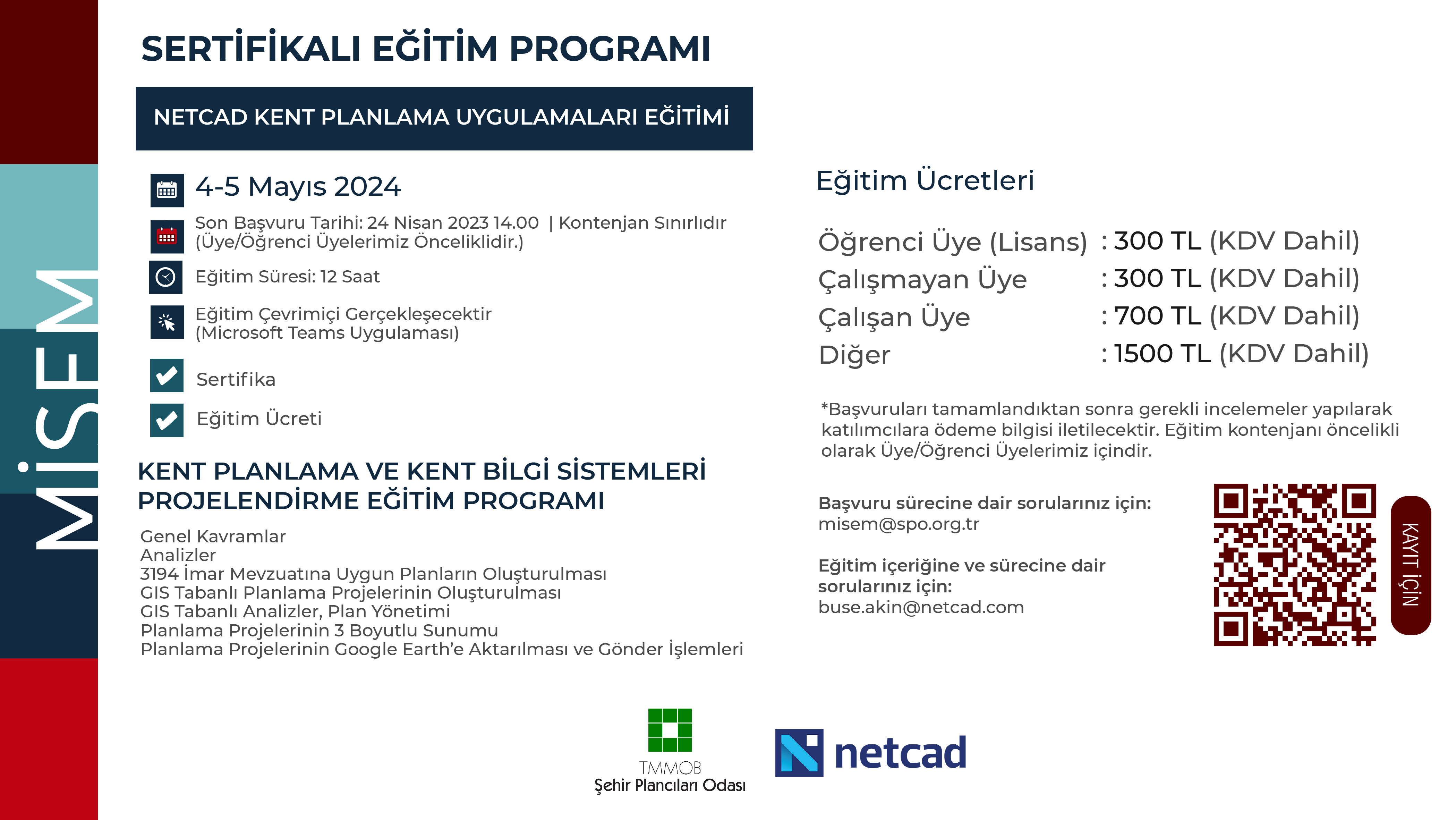 4-5 MAYIS NETCAD EĞİTİMİ