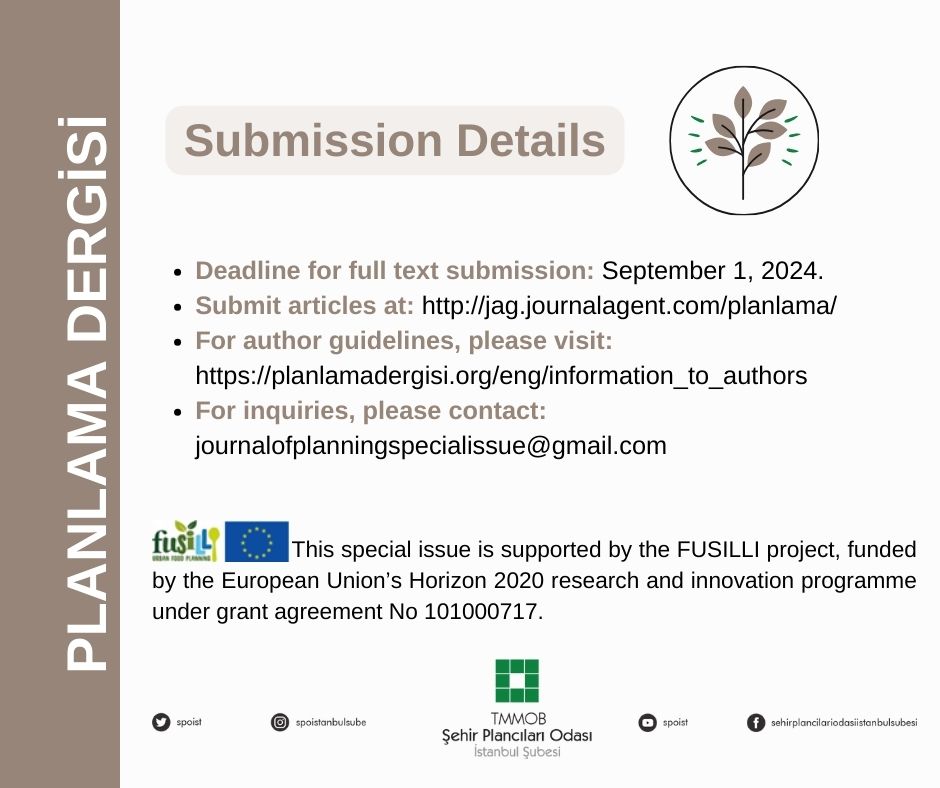 CALL FOR PAPERS: SPECIAL ISSUE ON URBAN FOOD PLANNING