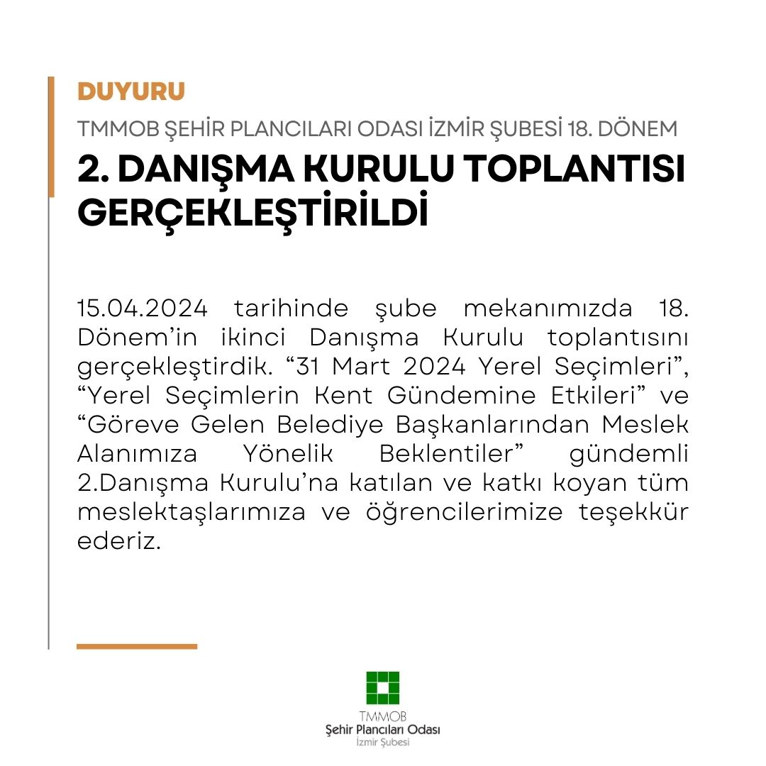 2. DANIŞMA KURULU TOPLANTISI GERÇEKLEŞTİRİLDİ