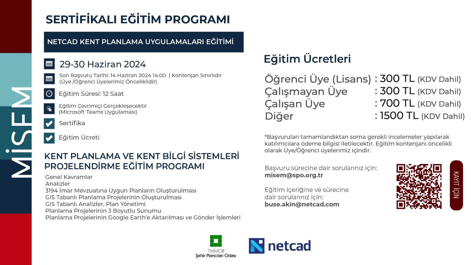 29-30 HAZİRAN  NETCAD EĞİTİMİ