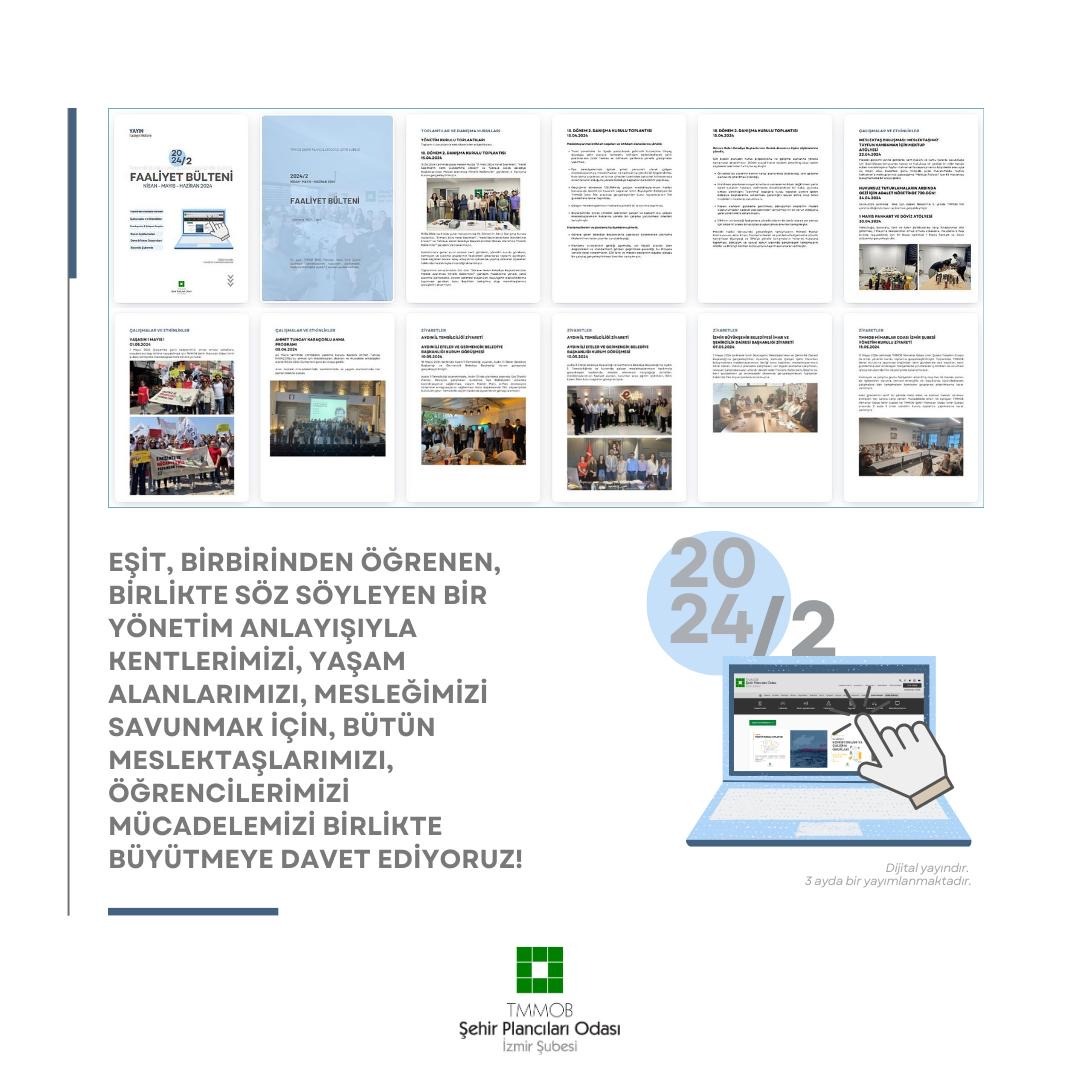 FAALİYET BÜLTENİ YAYIMLANDI!