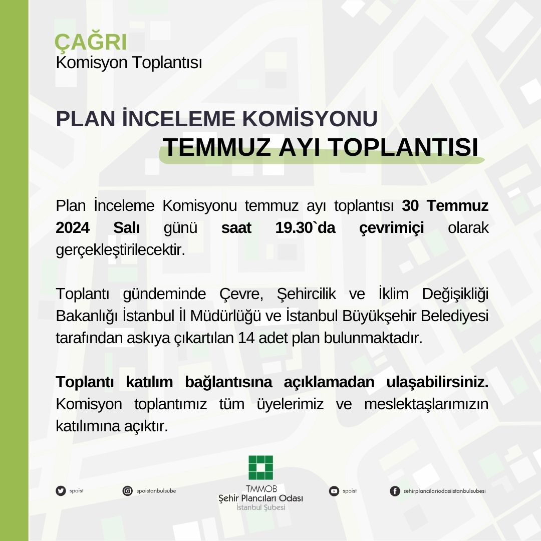 PLAN İNCELEME KOMİSYONU TOPLANTISI