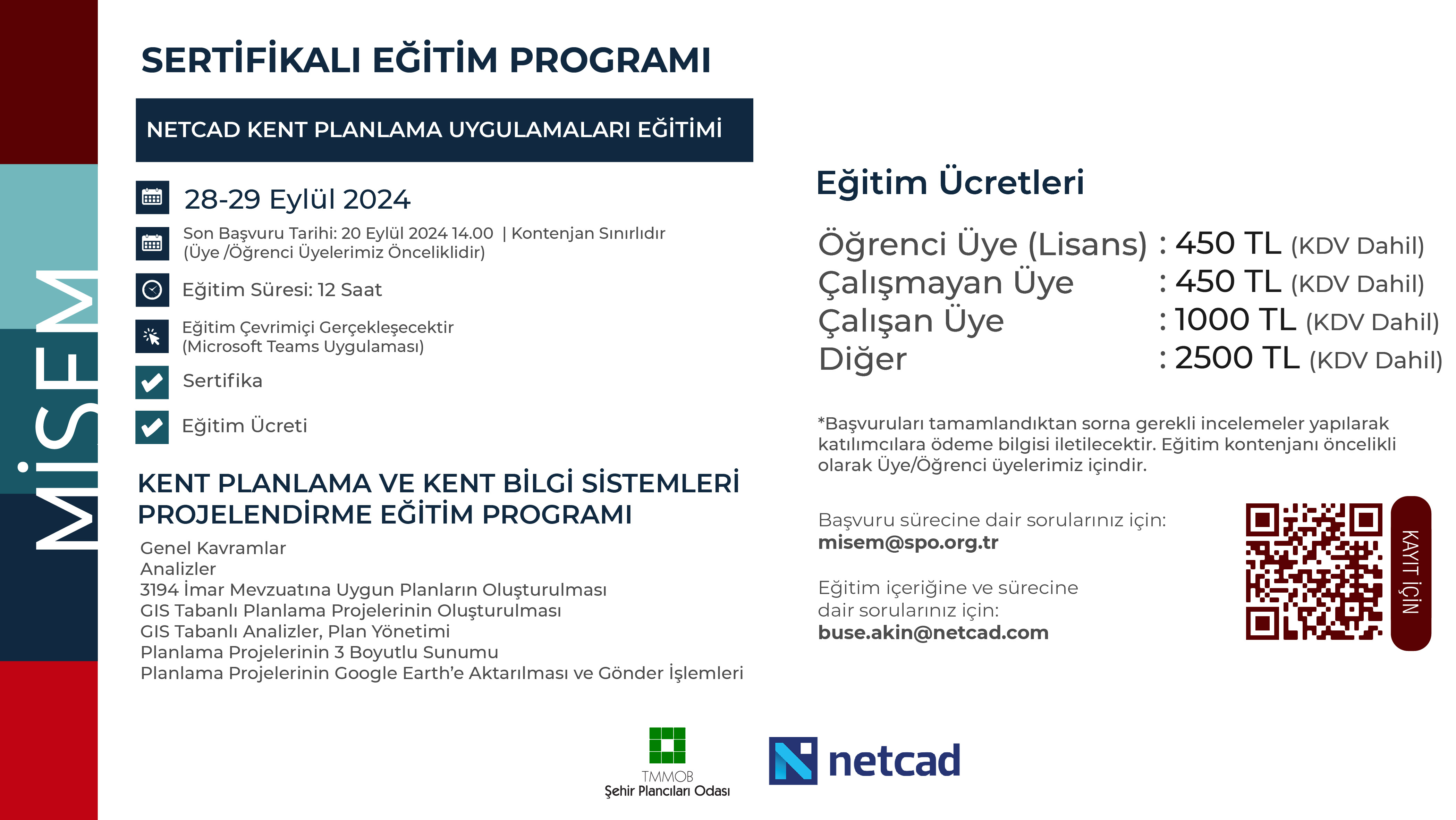 28-29 EYLÜL NETCAD EĞİTİMİ