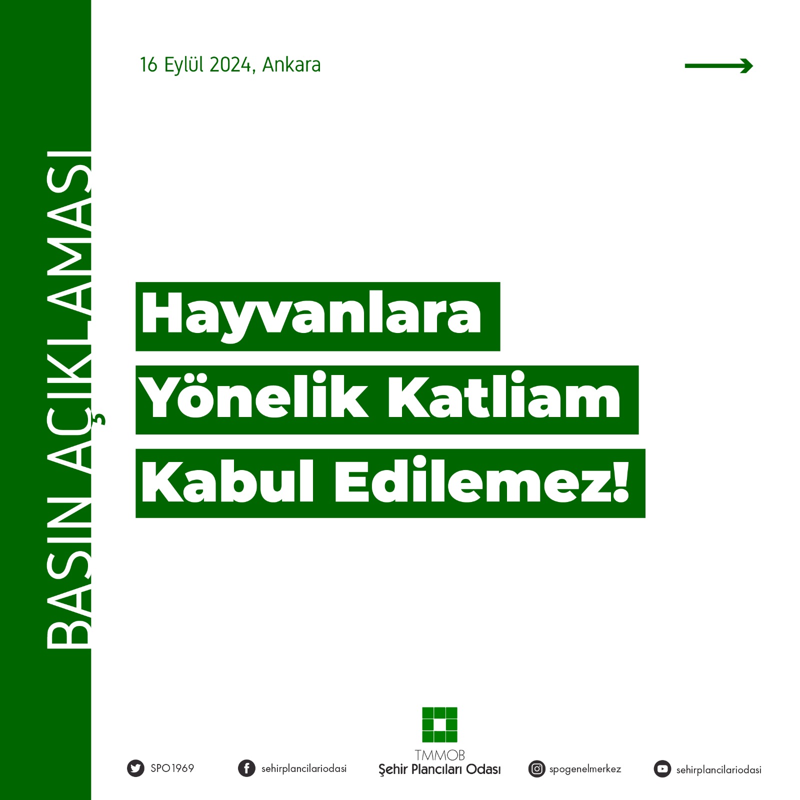 HAYVANLARA YÖNELİK KATLİAM KABUL EDİLEMEZ!
