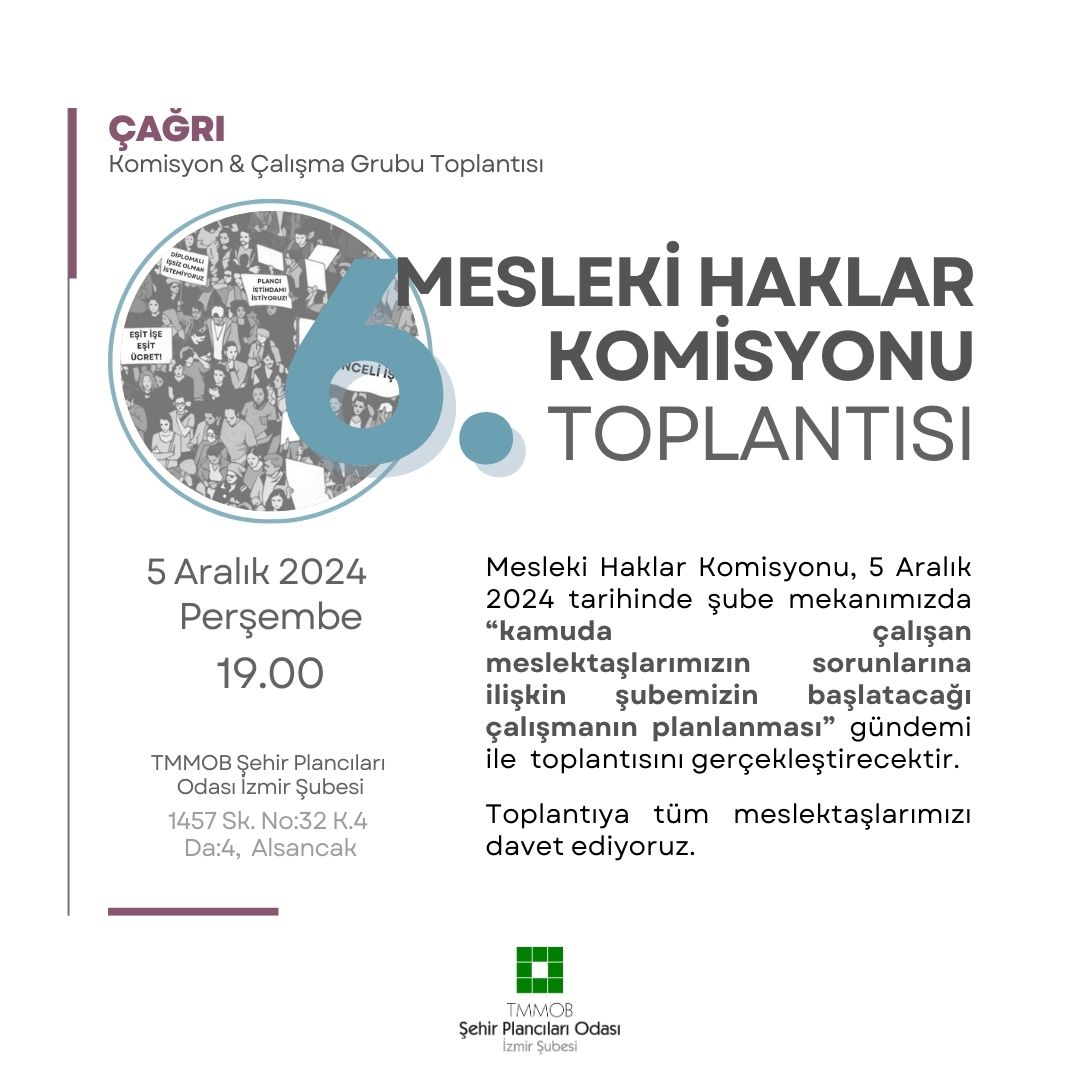 MESLEKİ HAKLAR KOMİSYONU 6. TOPLANTISI