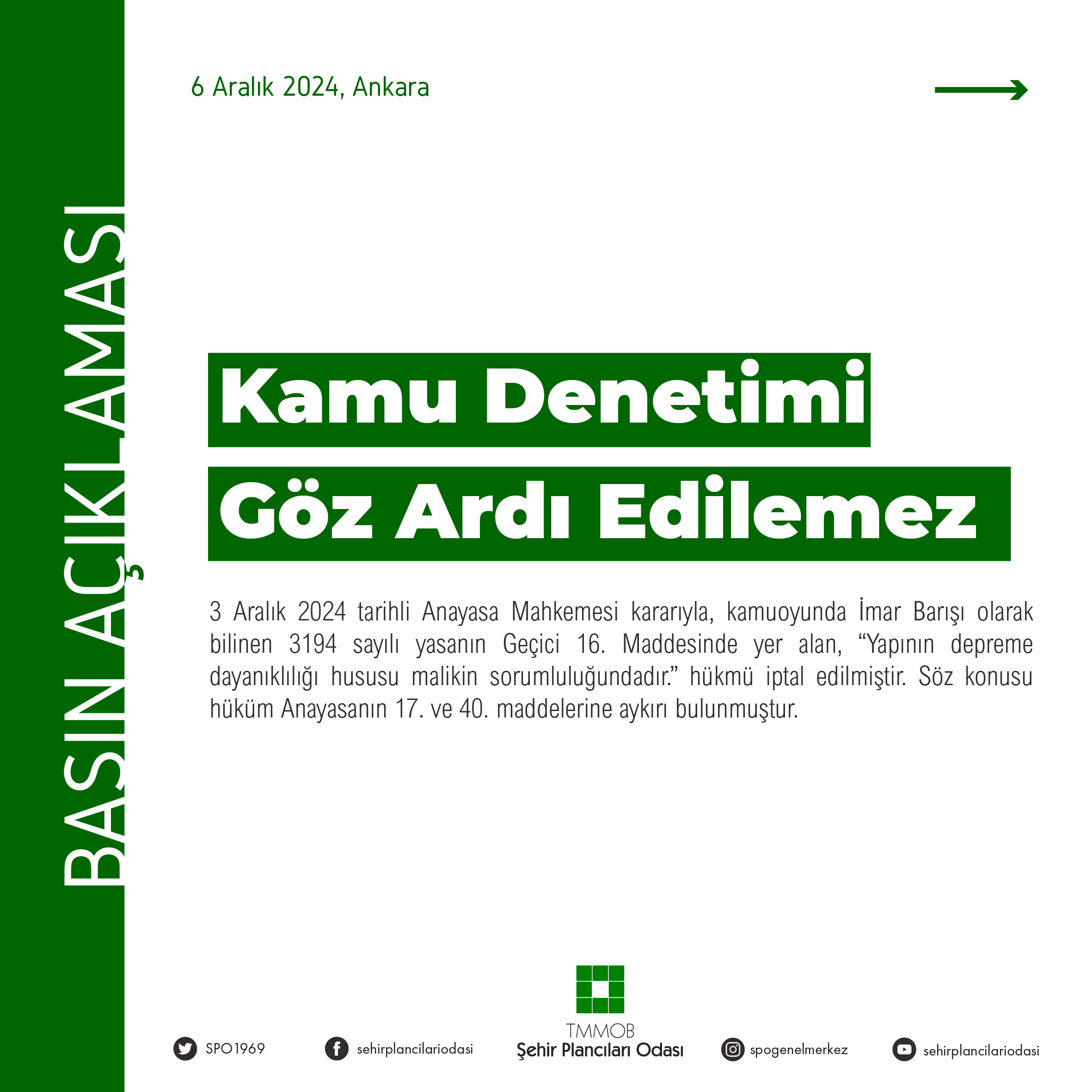 KAMU DENETİMİ GÖZ ARDI EDİLEMEZ