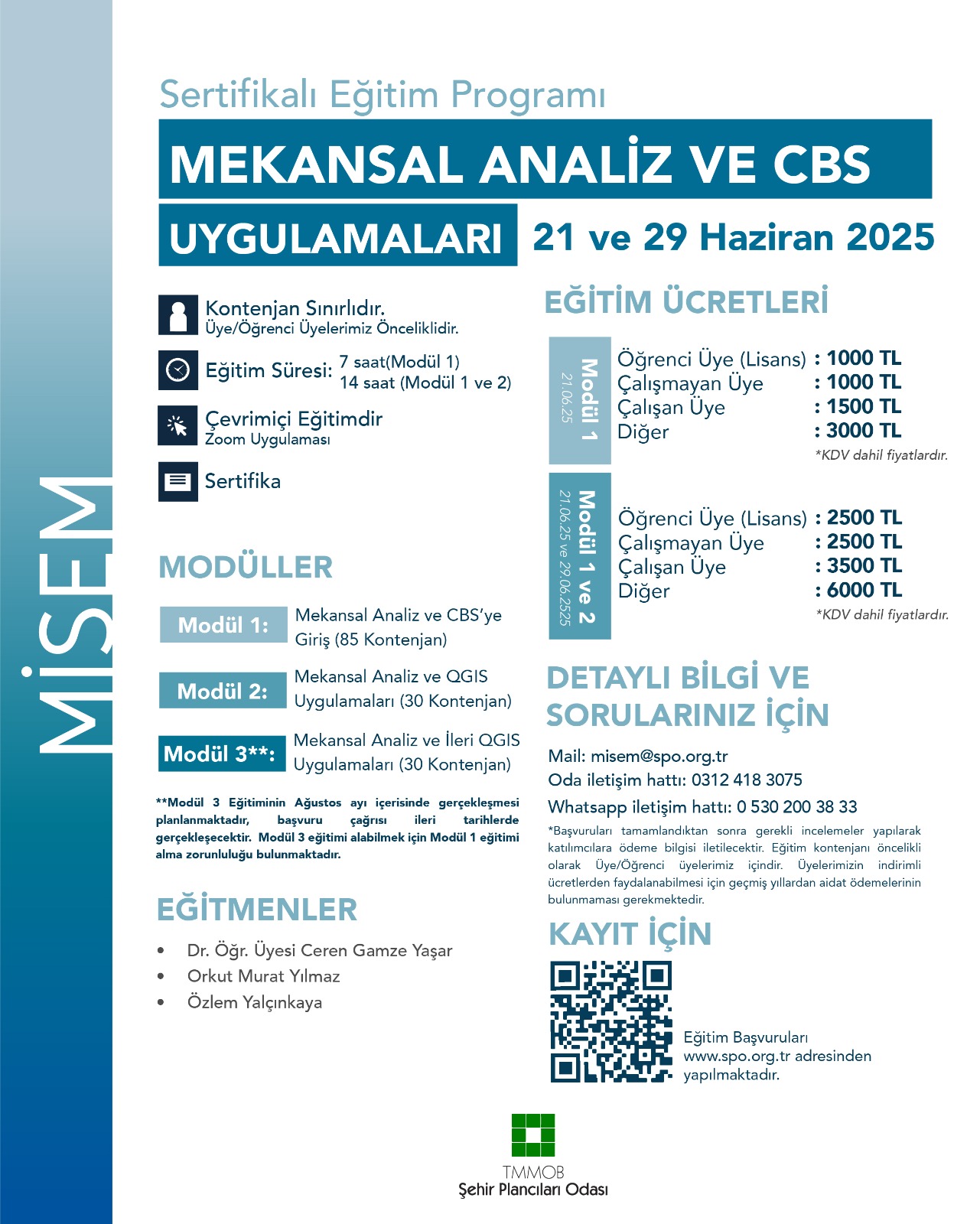MEKANSAL ANALİZ VE CBS UYGULAMALARI EĞİTİMİ