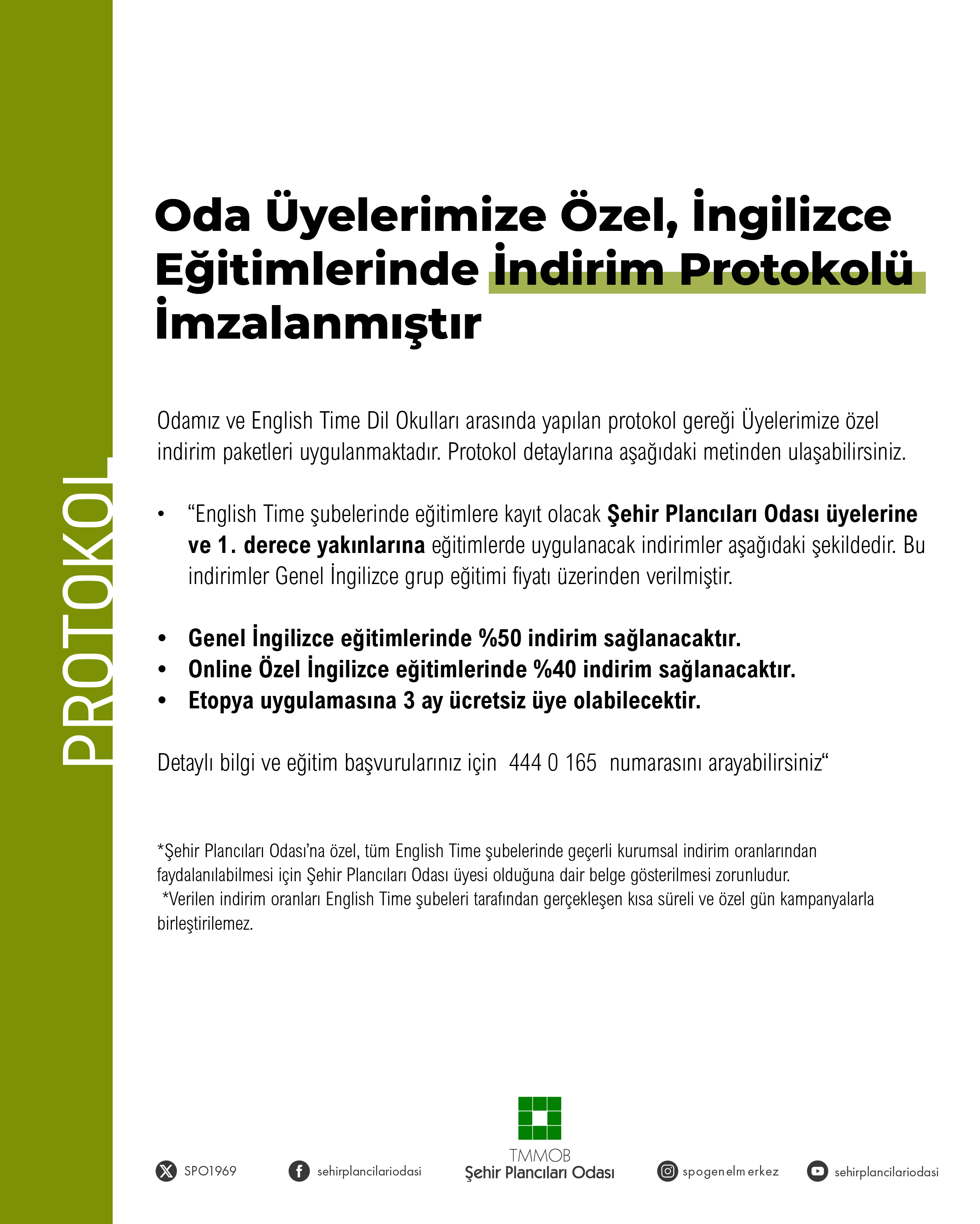  ODA ÜYELERİMİZE ÖZEL, İNGİLİZCE EĞİTİMLERİNDE İNDİRİM PROTOKOLÜ İMZALANMIŞTIR