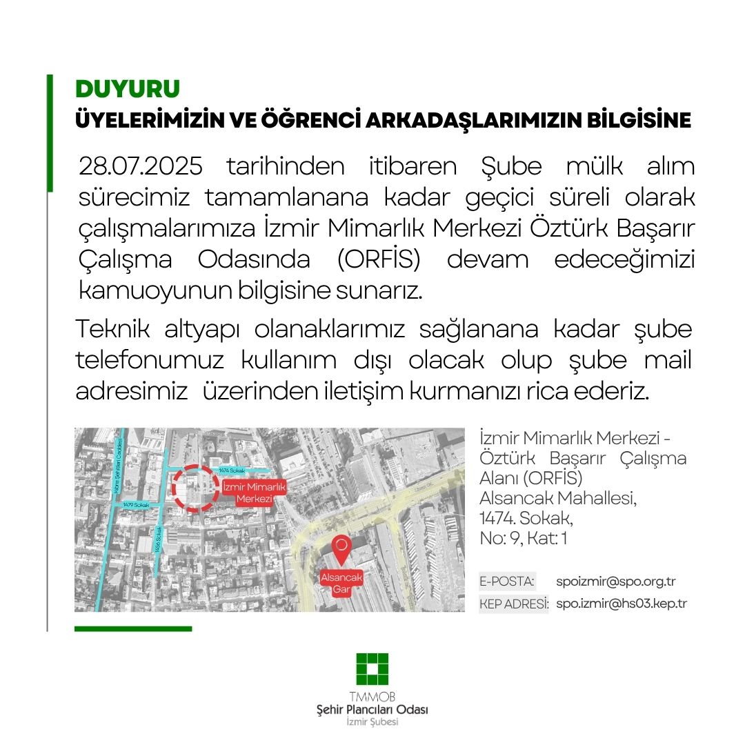 ŞUBE MEKANI DEĞİŞİKLİĞİ 