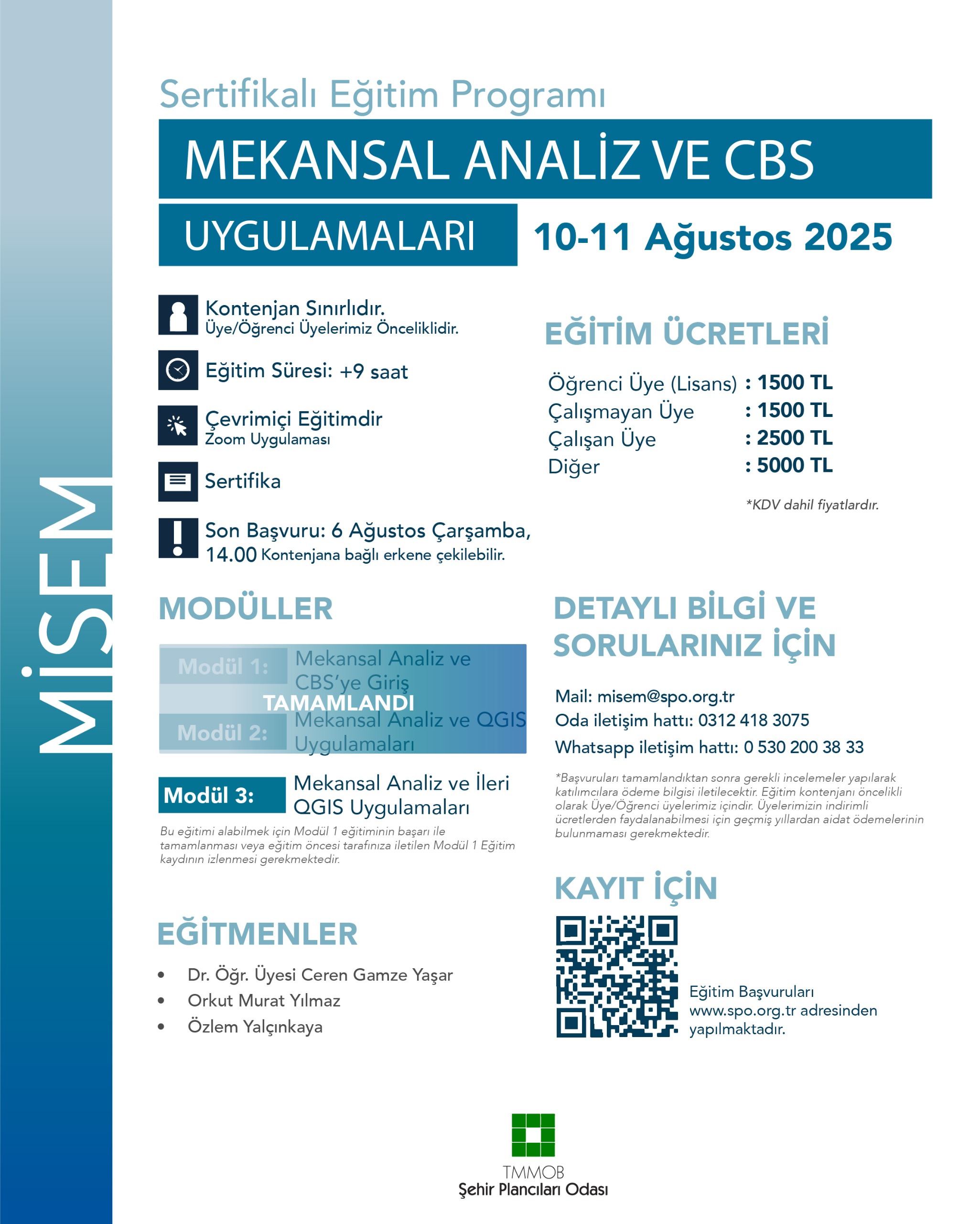 MEKANSAL ANALİZ VE CBS UYGULAMALARI EĞİTİMİ-MODÜL 3: MEKANSAL ANALİZ VE İLERİ QGIS UYGULAMALARI