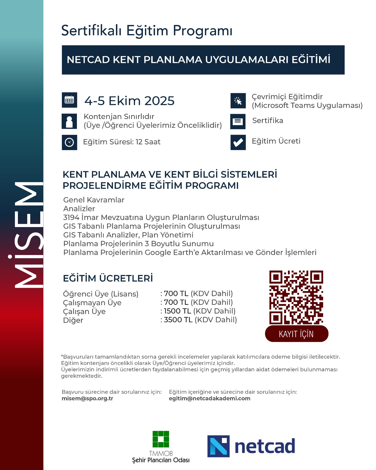 4-5 EKİM 2025 NETCAD EĞİTİMİ