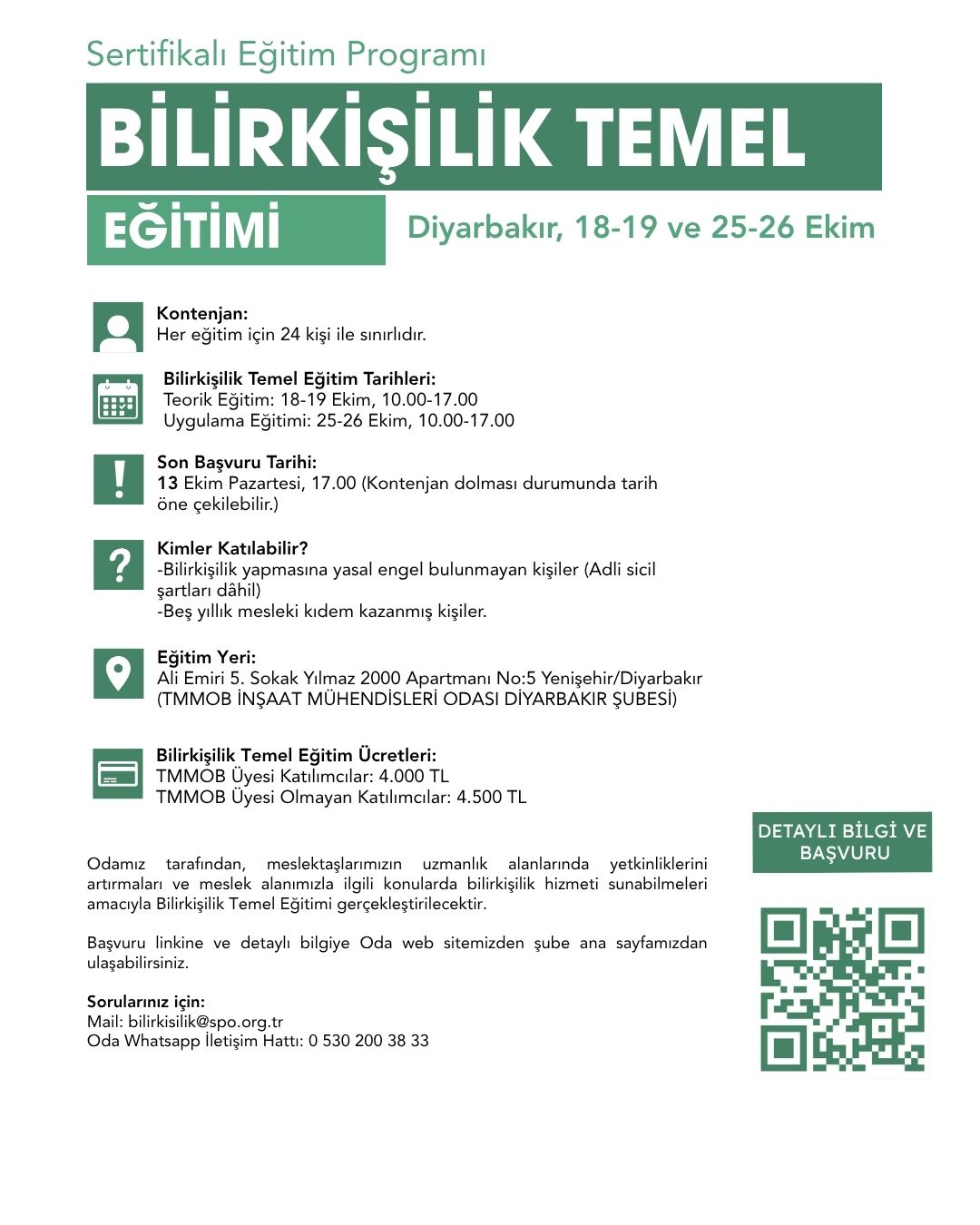 TMMOB ŞEHİR PLANCILARI ODASI DİYARBAKIR ŞUBESİNDE BİLİRKİŞİLİK TEMEL EĞİTİMİ 