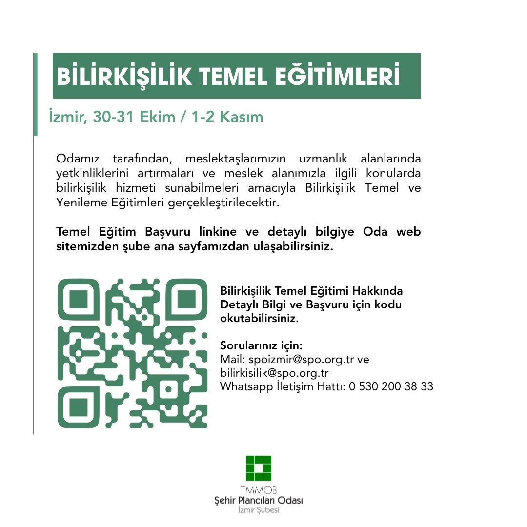 BİLİRKİŞİLİK TEMEL EĞİTİMLERİ, İZMİR 30-31 EKİM / 1-2 KASIM 2025