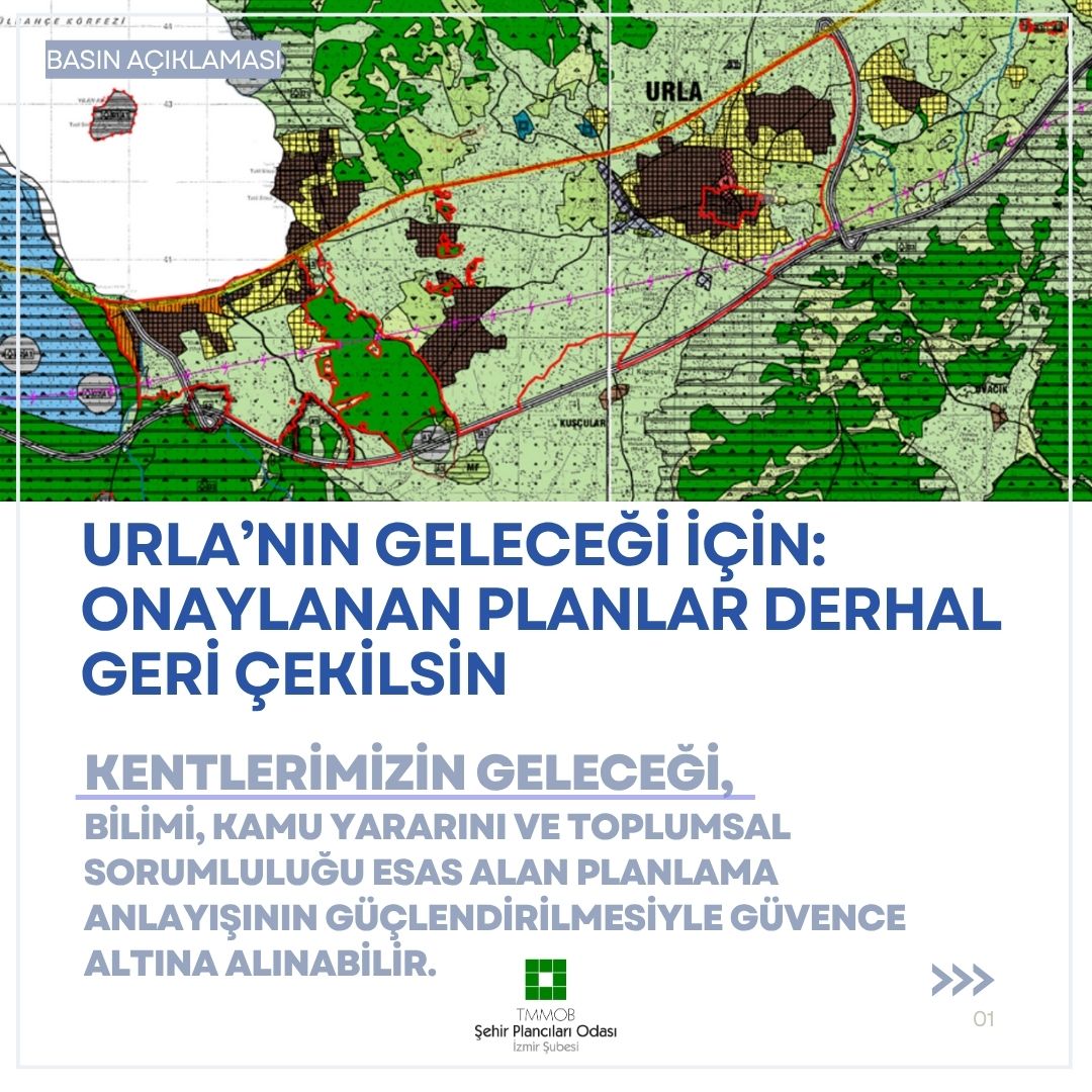URLA'NIN GELECEĞİ İÇİN: ONAYLANAN PLANLAR DERHAL GERİ ÇEKİLSİN