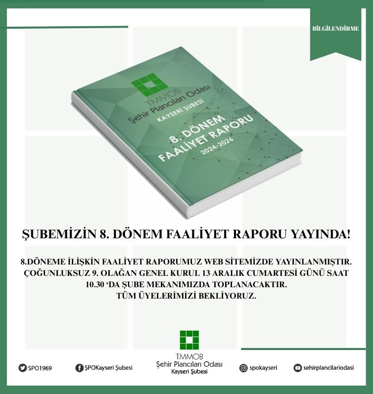 8. DÖNEM FAALİYET RAPORU YAYINDA!