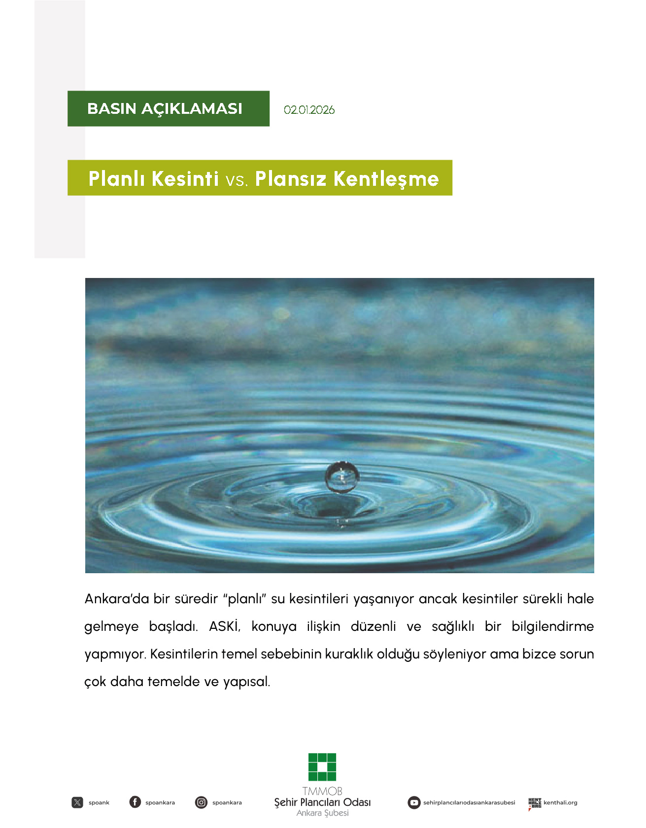 PLANLI KESİNTİ-PLANSIZ KENTLEŞME