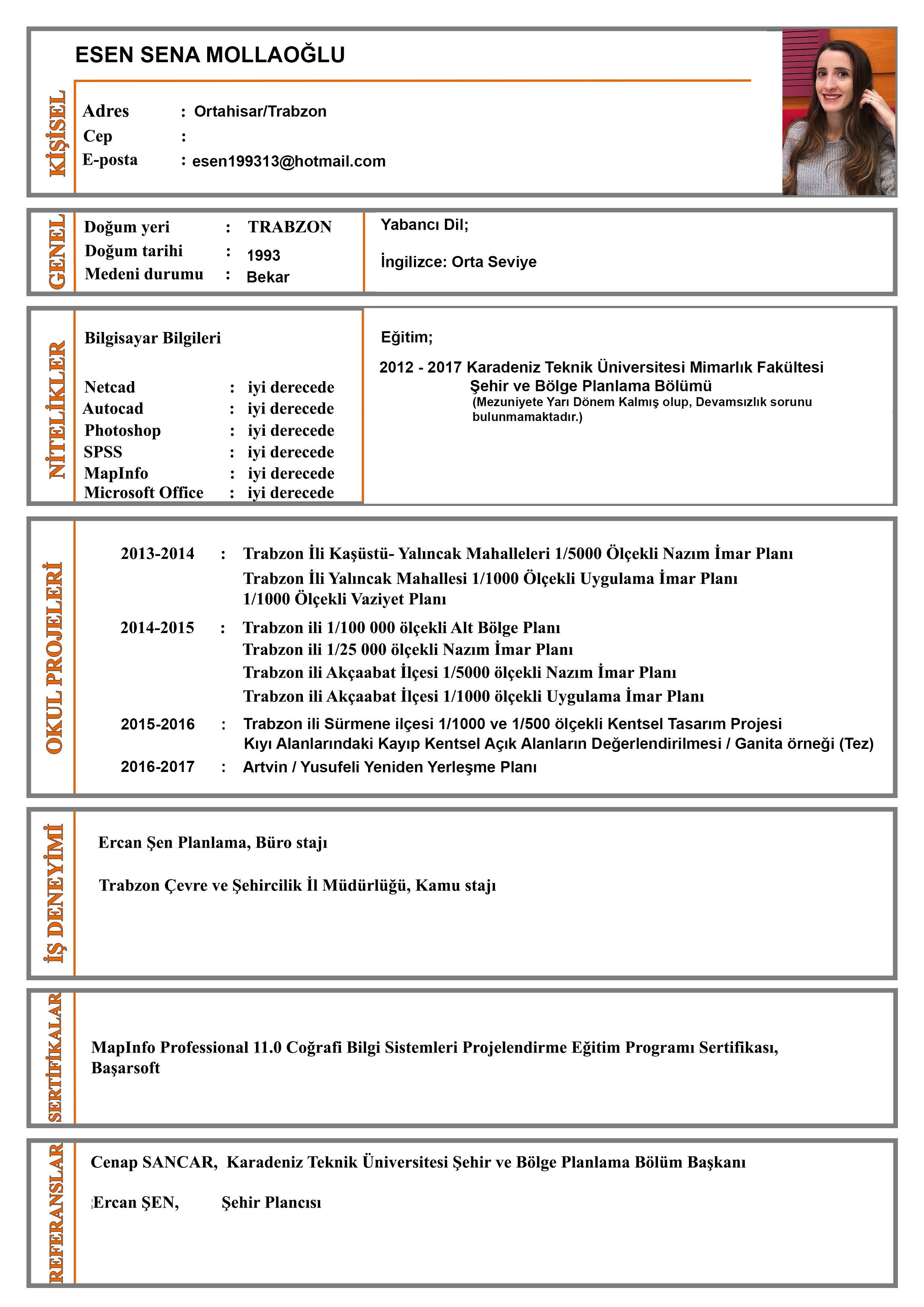 İŞ ARAYAN ŞEHİR PLANCILAR LİSTESİ