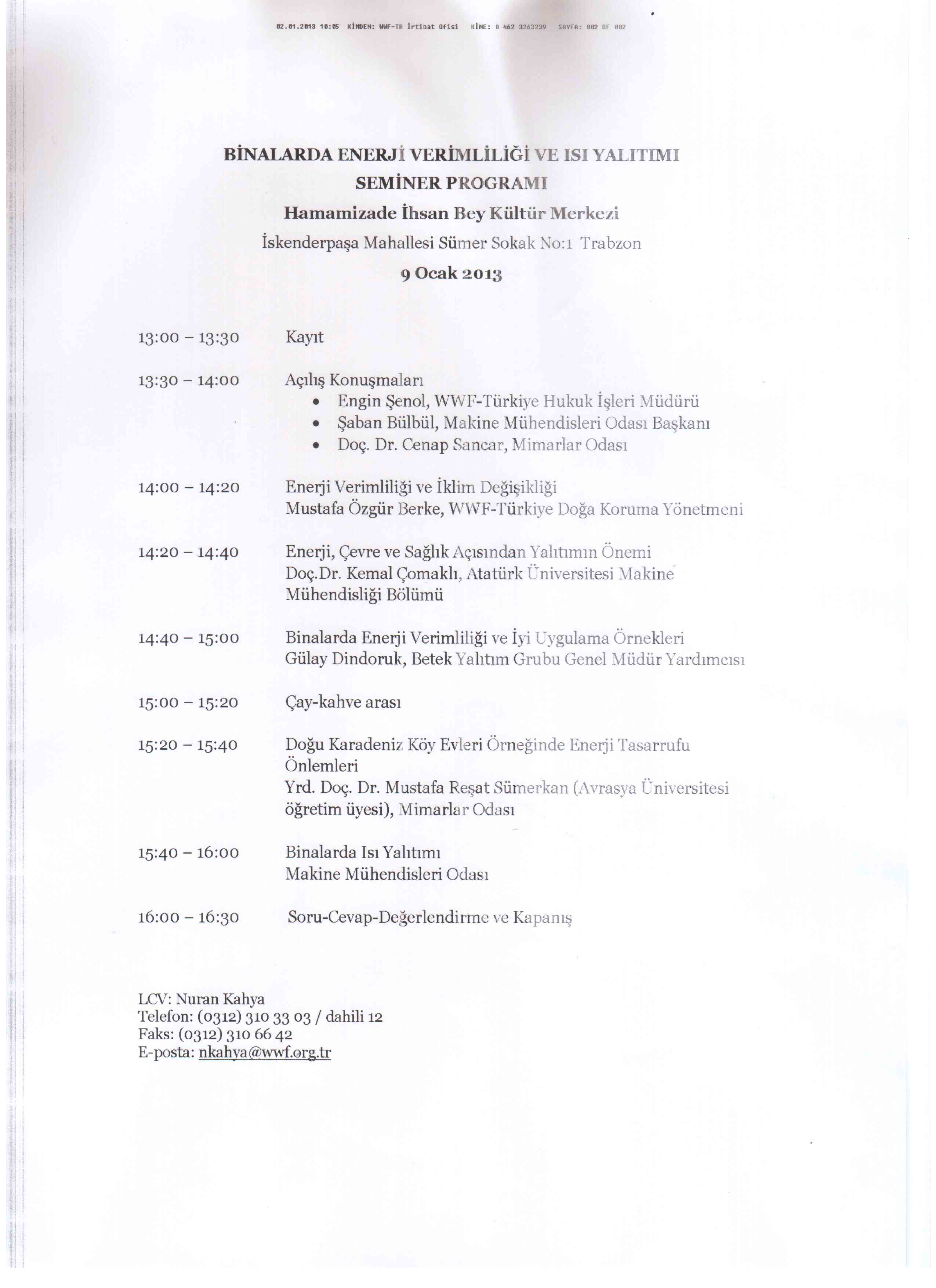 BİNALARDA ENERJİ VERİMLİLİĞİ VE ISI YALITIMI SEMİNERİ